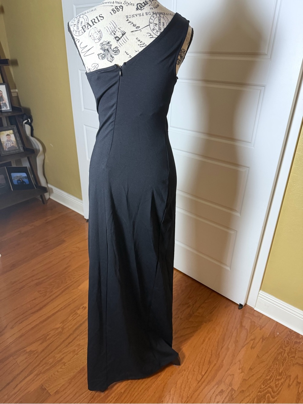 NWT Lulus Good Times Only Black One-Shoulder Maxi Dress - Picture 4 of 5